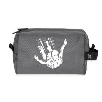 Fallschirmsprung cooler Fallschirmspringer Sprung - Recycelte Kulturtasche - Anthrazit - Vorne