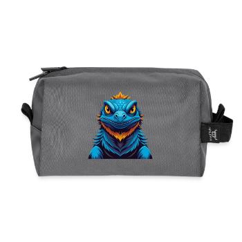 Basilisk Bunte Kawaii Cartoon Figur Clipart - Recycelte Kulturtasche - Anthrazit - Vorne