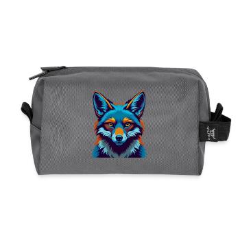 Fuchs Bunte Kawaii Cartoon Figur Clipart - Recycelte Kulturtasche - Anthrazit - Vorne