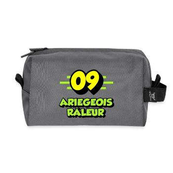 Complaining Ariégeois - Recycled Toiletry Zip Bag - anthracite - Front