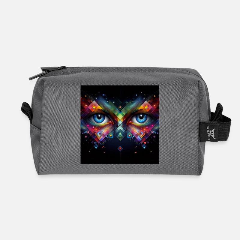 Augen 1 - Recycelte Kulturtasche - Anthrazit