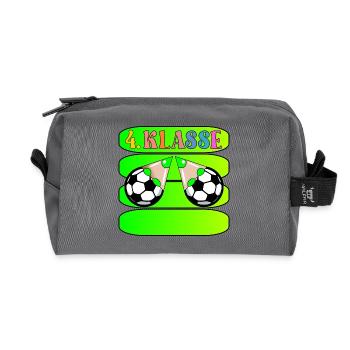 Grundschule 4. Klasse Fußball - Recycelte Kulturtasche - Anthrazit - Vorne