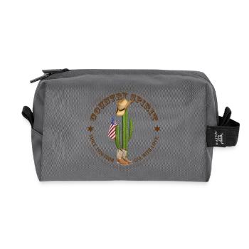 Country Spirit - Recycled Toiletry Zip Bag - anthracite - Front