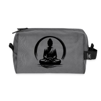 Yoga Bouddha Corps Méditation de pleine conscience - Trousse de toilette en tissu recyclé - anthracite - Devant