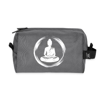 Yoga Teacher Body Mindfulness Souls Meditation - Recycled Toiletry Zip Bag - anthracite - Front
