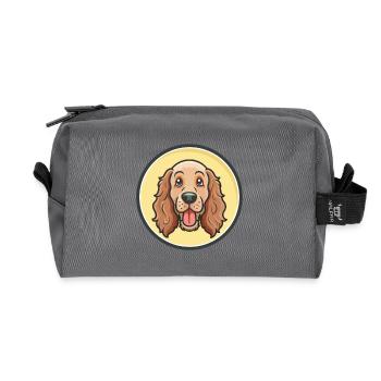 Irischer Setter Hund Rasse Cartoon Kawaii Clipart Haustier - Recycelte Kulturtasche - Anthrazit - Vorne