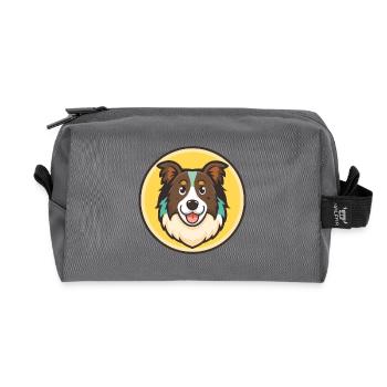 Picardie Schäferhund Hund Rasse Cartoon Kawaii Clipart - Recycelte Kulturtasche - Anthrazit - Vorne