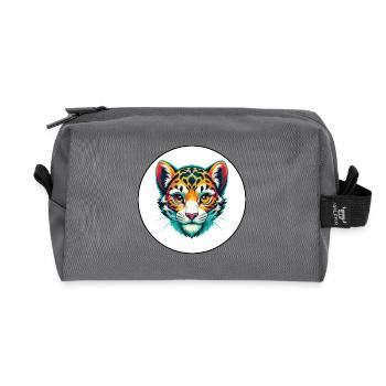 Schnee Leopard Baby Katze Rasse Karikatur Kawaii Tier - Recycelte Kulturtasche - Anthrazit - Vorne