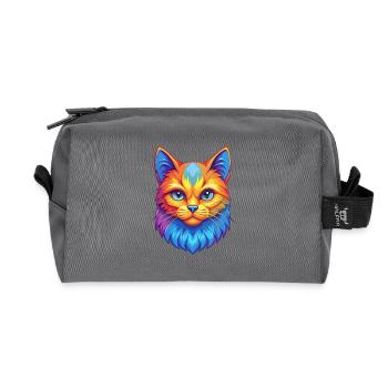 Hantilly Tiffany Cat Breed Cartoon Kawaii Animal P - Recycled Toiletry Zip Bag - anthracite - Front