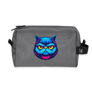 Exotische Kurzhaarkatze Rasse Cartoon Kawaii Tier P - Recycelte Kulturtasche - Anthrazit - Vorne