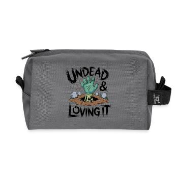Zombie Hand - Undead & Loving It - Recycled Toiletry Zip Bag - anthracite - Front