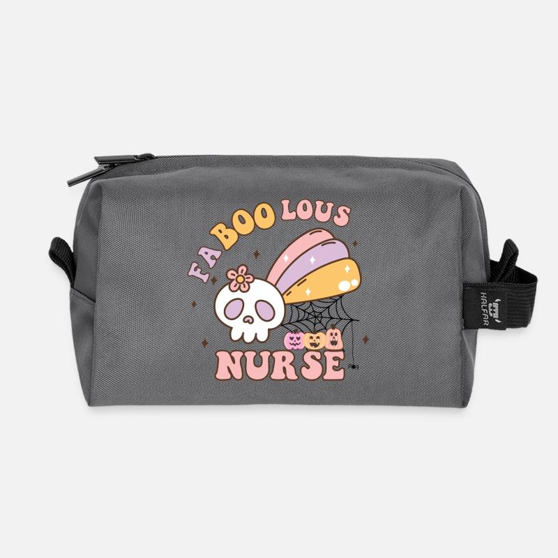 Fa Boo Lous Krankenschwester Halloween - Recycelte Kulturtasche - Anthrazit