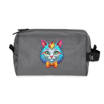 Hantilly Tiffany Cat Breed Cartoon Kawaii Animal P - Recycled Toiletry Zip Bag - anthracite - Front