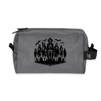 Skelette Halloween Friedhof Fledermaus Party - Recycelte Kulturtasche - Anthrazit - Vorne