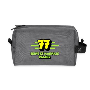 Complaining Seine and Marne - Recycled Toiletry Zip Bag - anthracite - Front