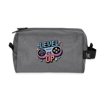 Level Up – Gaming Controller - Recycled Toiletry Zip Bag - anthracite - Front