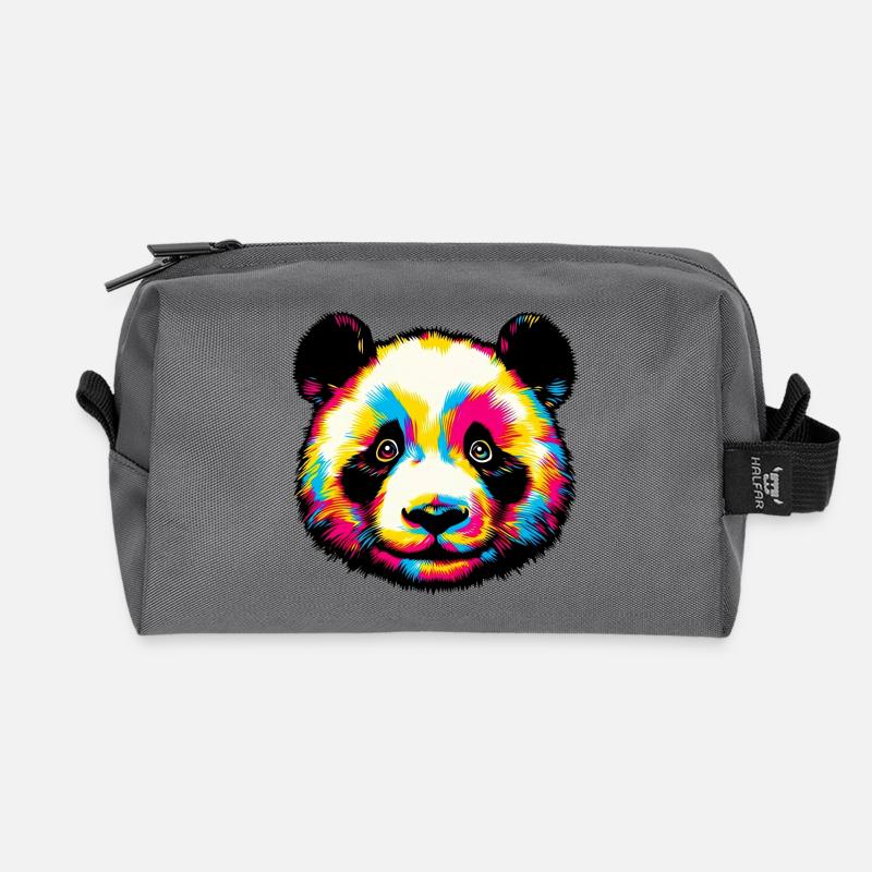 Panda - Recycelte Kulturtasche - Anthrazit