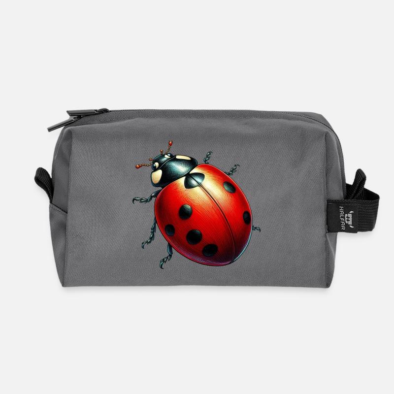Marienkäfer - Recycelte Kulturtasche - Anthrazit