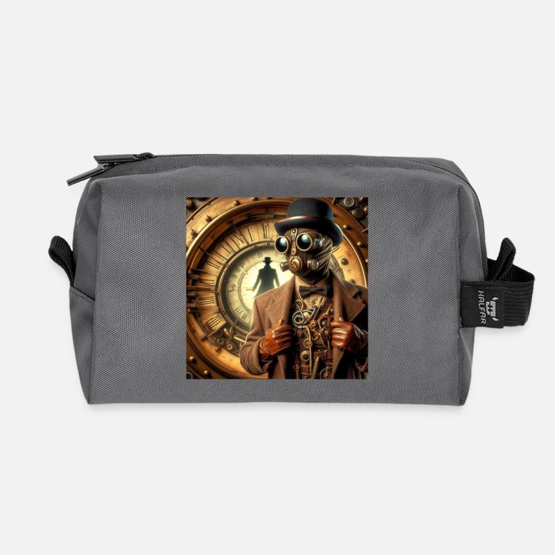 Sherlock Holmes Steampunk - Recycelte Kulturtasche - Anthrazit