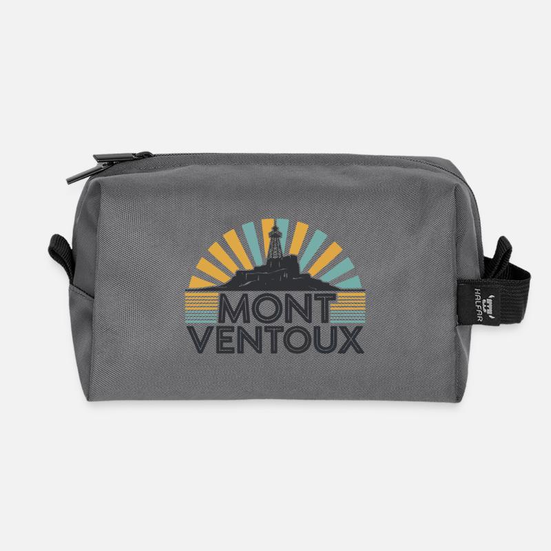 Mont Ventoux Retro Design - Recycled Toiletry Zip Bag - anthracite
