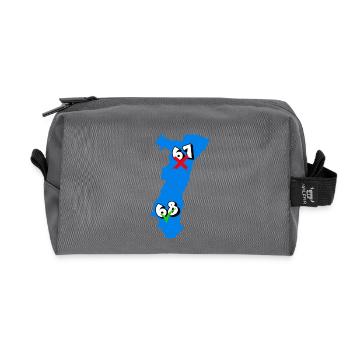 Alsace Region - Recycled Toiletry Zip Bag - anthracite - Front