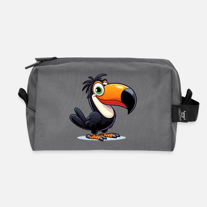 Toucan - Trousse de toilette en tissu recyclé - anthracite