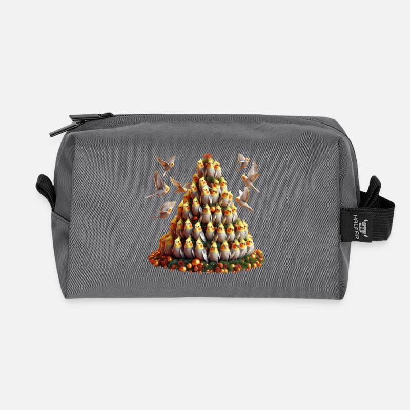 Weihnachtsbaum (02) - Recycelte Kulturtasche - Anthrazit