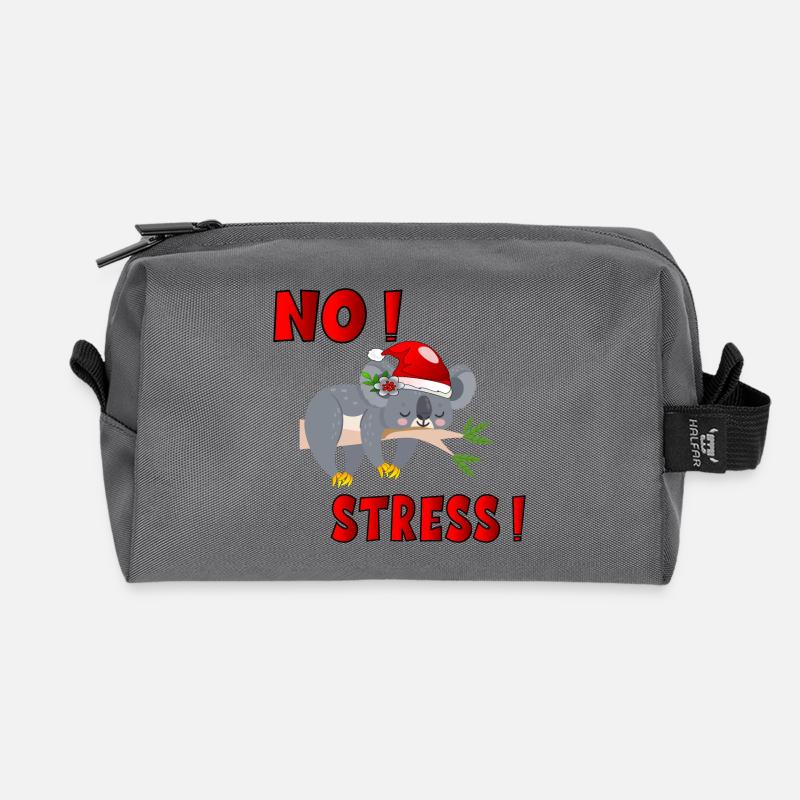 WEIHNACHTSTIERE KEIN STRESS - Recycelte Kulturtasche - Anthrazit