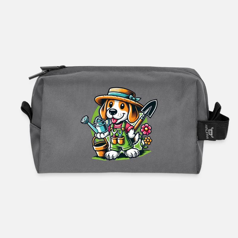 Beagle Gärtner - Recycelte Kulturtasche - Anthrazit