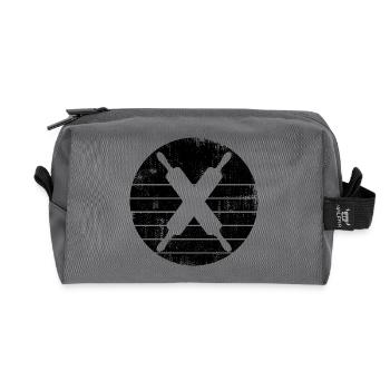 Rouleau à pâtisserie - Trousse de toilette en tissu recyclé - anthracite - Devant