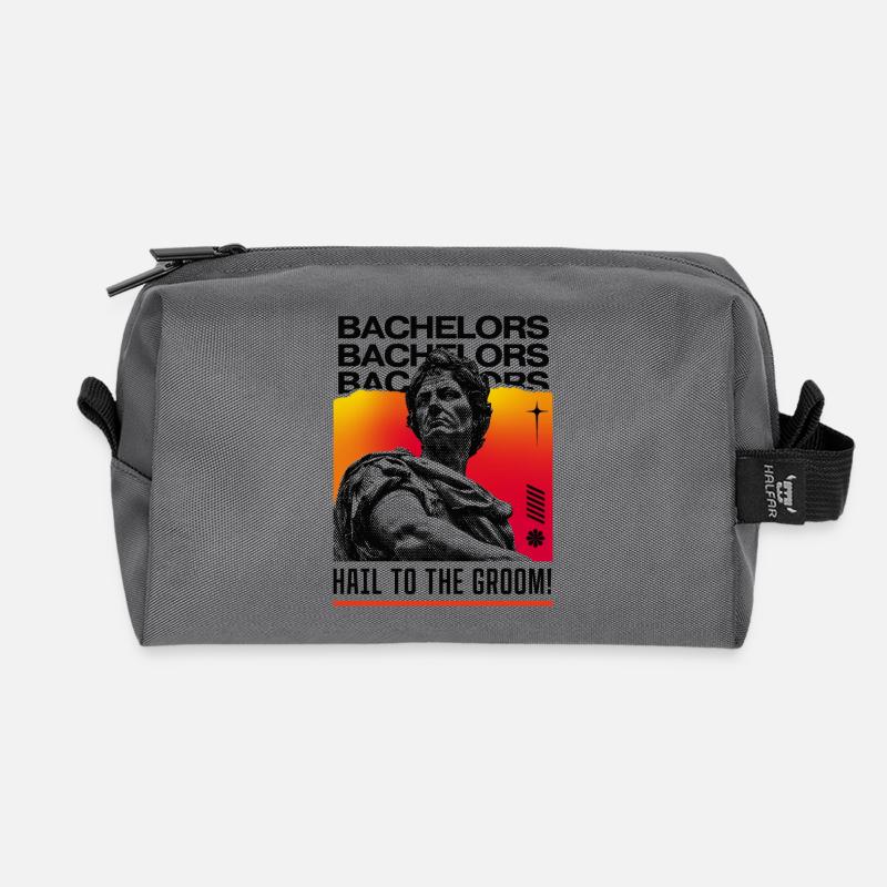 Hail to the Groom - Bachelor Style - Recycelte Kulturtasche - Anthrazit
