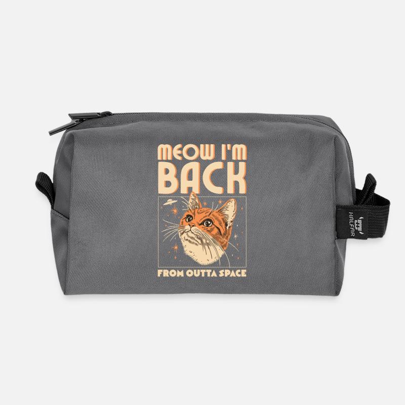 Meow I'm Back - Recycelte Kulturtasche - Anthrazit