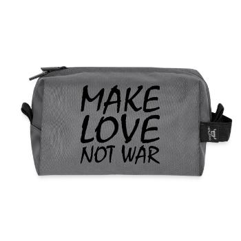Make love not war - Recycled Toiletry Zip Bag - anthracite - Front