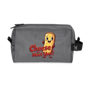 Cheese to Meet You! - Recycelte Kulturtasche - Anthrazit - Vorne