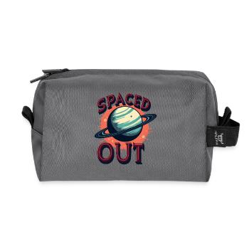 Spaced Out - Recycled Toiletry Zip Bag - anthracite - Front