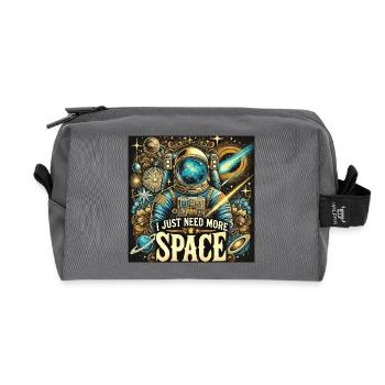 MORE SPACE - Recycelte Kulturtasche - Anthrazit - Vorne