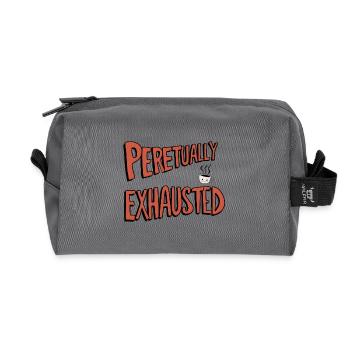 Perpetually Exhausted - Recycelte Kulturtasche - Anthrazit - Vorne