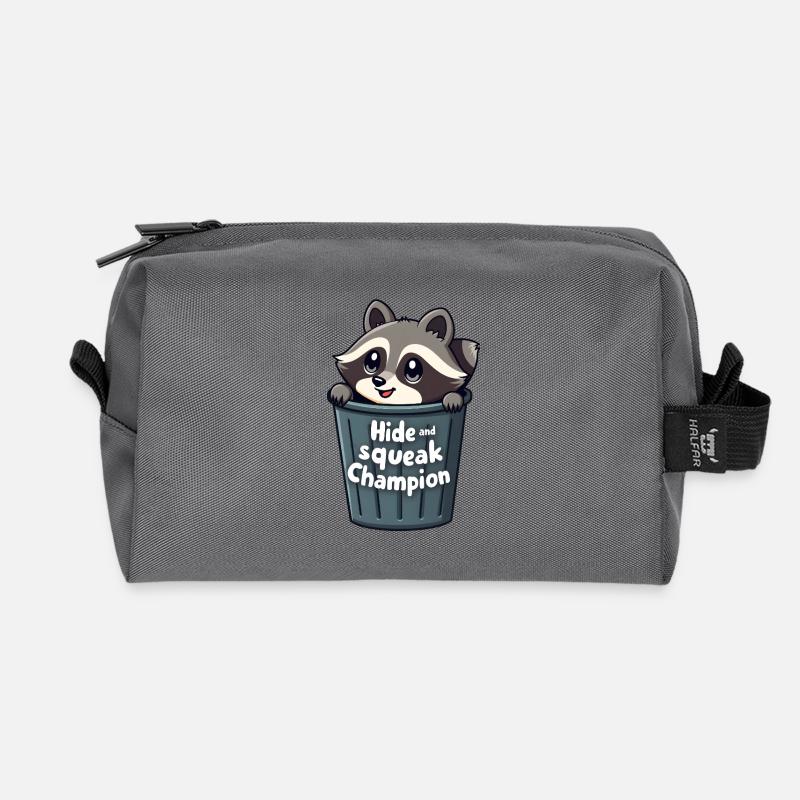 Hide and Squeak Champion - Recycled Toiletry Zip Bag - anthracite