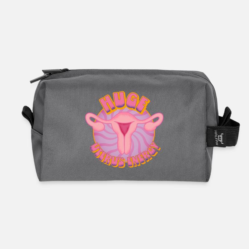 Huge Uterus Energy – Power & Empowerment - Recycelte Kulturtasche - Anthrazit