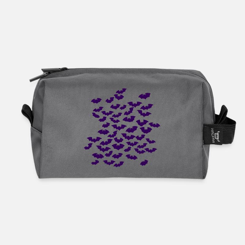 fledermausschwarm, animal prints, coole Tees - Recycelte Kulturtasche - Anthrazit