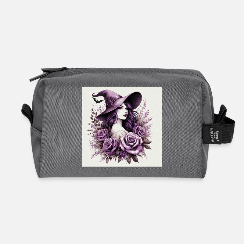 Violetta Witch - Recycled Toiletry Zip Bag - anthracite