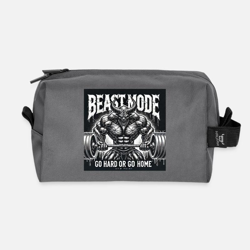 Logo mode - Recycled Toiletry Zip Bag - anthracite