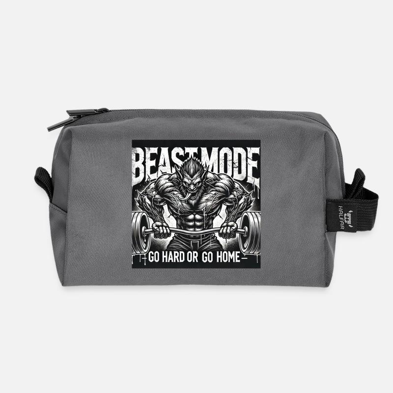 Logo mode - Recycled Toiletry Zip Bag - anthracite