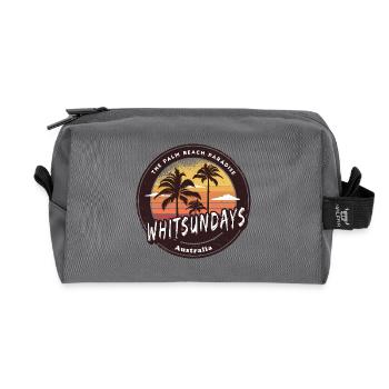 Whitsundays Australien Palmen Design - Recycelte Kulturtasche - Anthrazit - Vorne
