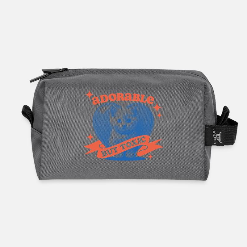 Adorable but Toxic - Recycelte Kulturtasche - Anthrazit
