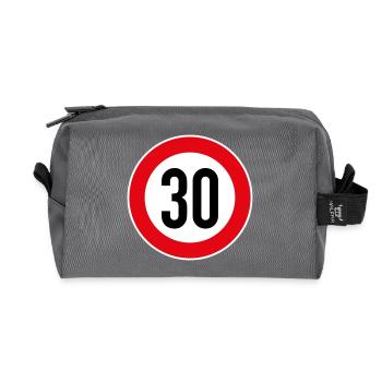 30 Birthday - Recycled Toiletry Zip Bag - anthracite - Front