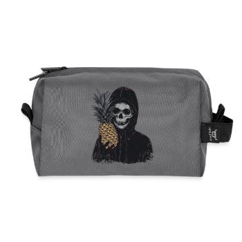 Pineapple Horror Skull - Recycled Toiletry Zip Bag - anthracite - Front