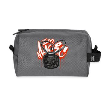 I love Music Ghettoblaster Boombox - Recycelte Kulturtasche - Anthrazit - Vorne