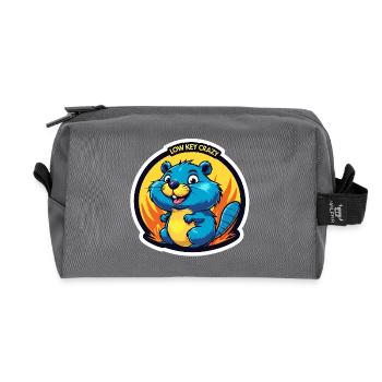 Low Key Crazy Bieber - Recycled Toiletry Zip Bag - anthracite - Front