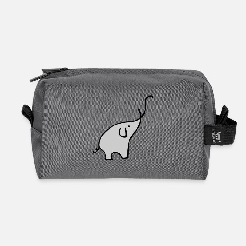 Elephan - Recycled Toiletry Zip Bag - anthracite